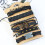 Ensemble de 12 bracelets en cuir PU multicouches pour hommes 8