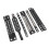 Set da 6 braccialetti neri in PU con borchie, regolabili 16