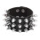Set da 6 braccialetti neri in PU con borchie, regolabili 14