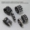 Set da 6 braccialetti neri in PU con borchie, regolabili 7