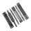Set da 6 braccialetti neri in PU con borchie, regolabili 15