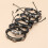 Pulsera Skull Rock para hombre de cuero PU ajustable 9
