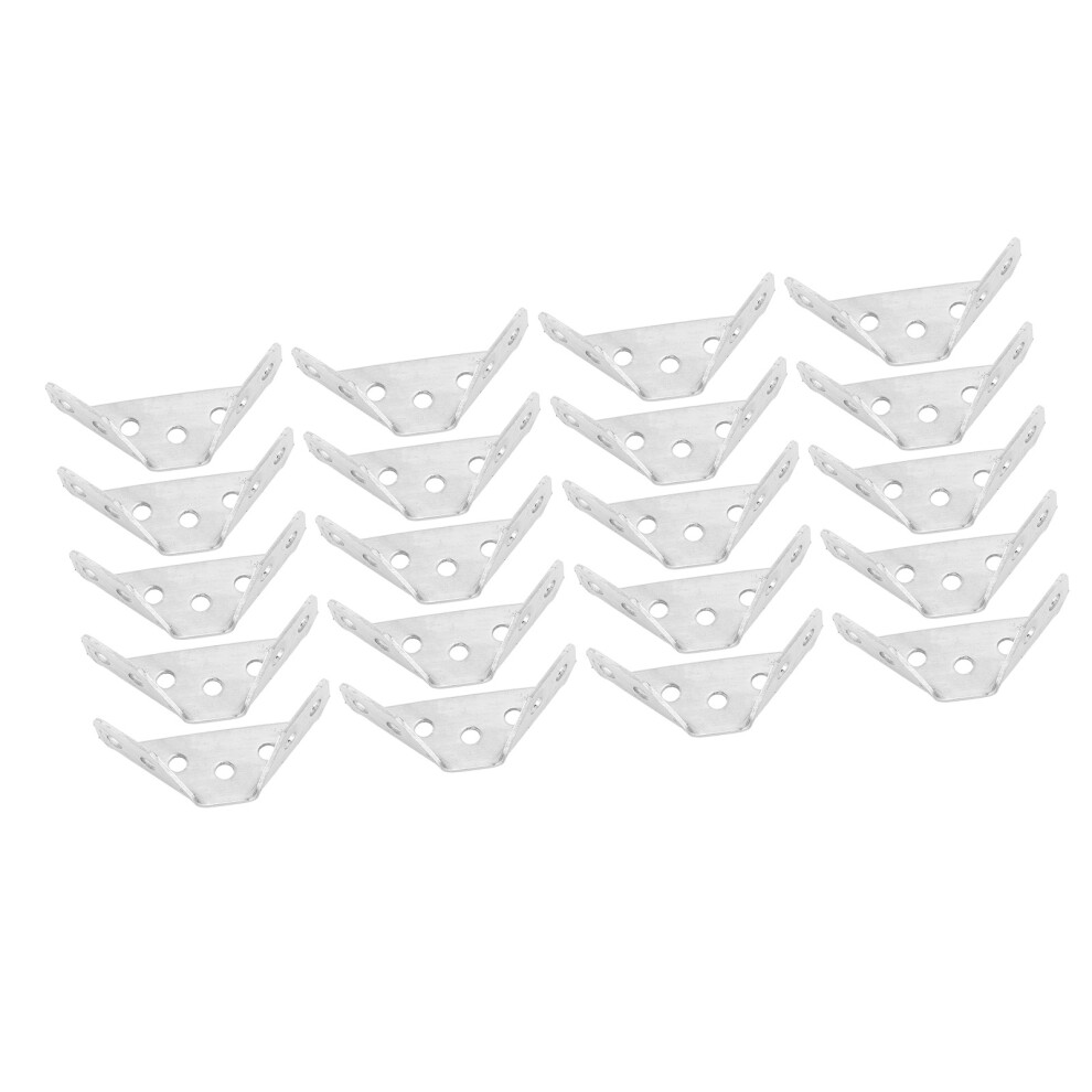20 Pcs Stainless Steel Furniture Corner Connectors - Shelf Braces 4341335202896