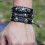 Pulsera Skull Rock para hombre de cuero PU ajustable 8