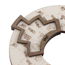 Wooden Melody Chord Wheel - Rotating Circle of Fifths for Musicians 125x120mm
