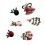6 pezzi Bubble Slides Bling natalizio in lega di zinco 12