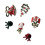 6 pezzi Bubble Slides Bling natalizio in lega di zinco 4