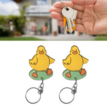 2 piezas de llavero acrílico de pato, adorno bonito para bolso, regalo