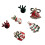 6 pezzi Bubble Slides Bling natalizio in lega di zinco 1