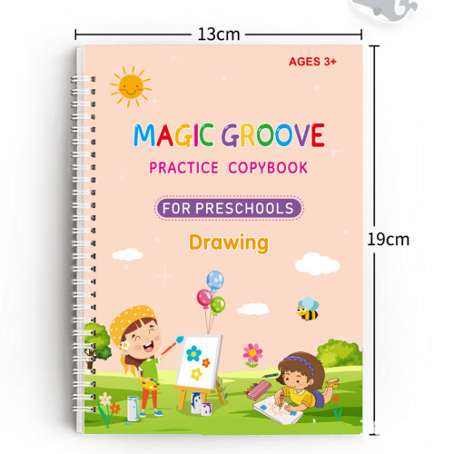 4 cuadernos de práctica para caligrafía - reutilizables 1