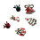 6 pezzi Bubble Slides Bling natalizio in lega di zinco 10