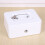 Cassaforte a due chiavi resistente al fuoco 200x160x90 mm bianca 3