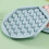 Runde Eiswürfelform 37 Mulden 16x16x3 cm blauer Deckel 10