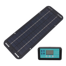 20W Solar-Panel Schwarzes Solarzellen mit wasserdichter MPPT-Steuerung für Wohnmobil, Haus, Fahrzeug, Reisen und Camping