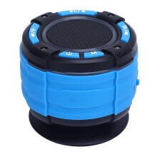 IPX7 Waterproof Bluetooth Shower Speaker with RGB Lights, 730mAh, 8.5cm Blue
