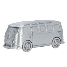 Tirelire en alliage en forme d'autobus 13,8 6,1 5,6 cm argent