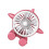 Mini-USB Tischventilator Pink, integrierte Li-Ion-Batterie 6