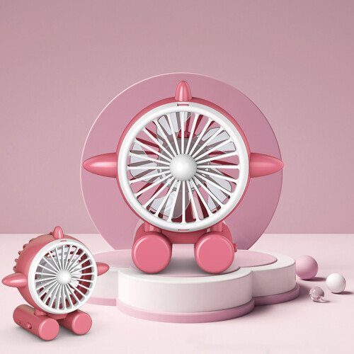 Mini-USB Tischventilator Pink, integrierte Li-Ion-Batterie 2