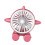 Mini-USB Tischventilator Pink, integrierte Li-Ion-Batterie 10