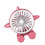 Mini-USB Tischventilator Pink, integrierte Li-Ion-Batterie 11