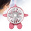 Mini-USB Tischventilator Pink, integrierte Li-Ion-Batterie 9