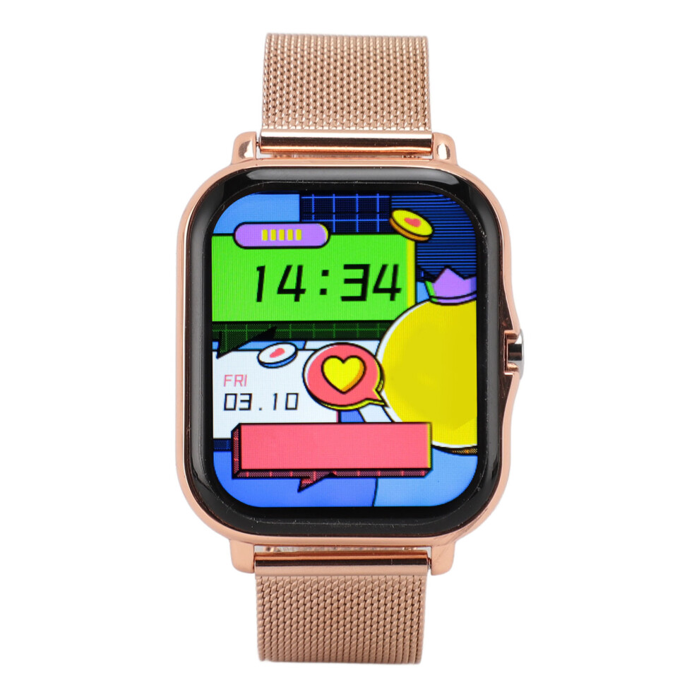 Smart Sports Watch 1.69 Inch Touch Screen, Ip68 Waterproof, Bluetooth Fitness Tracker Gold 7891335209359