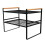 2-Tier Küchenregal, schwarz, 54,67 oz 3