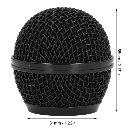 Grille de micro noire de remplacement 38 g SM58S/LC 55  31 mm 1