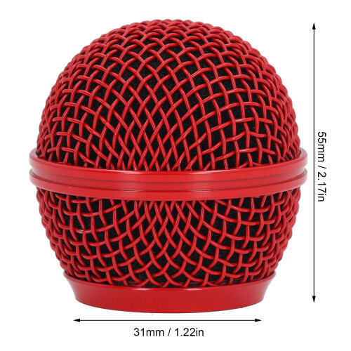 Griglia rossa per microfono SM58S/SM58LC/BETA58/SA M30, 38g 1