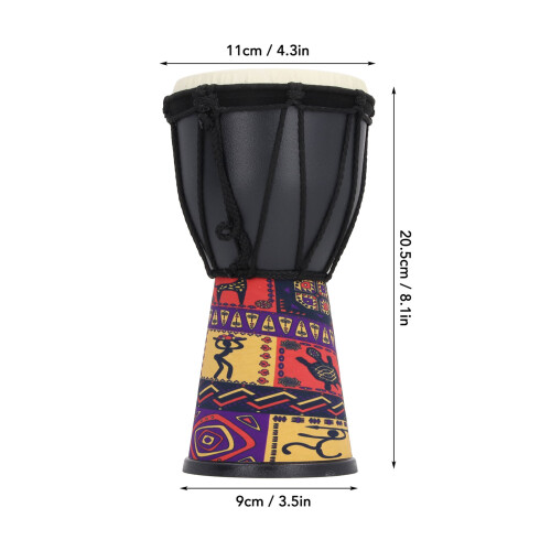 DIY Artistic 4-Inch African Hand Drum with Scratch-Resistant PVC 1