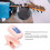 Mini accordatore per chitarra a clip ABS rosa 200mAh 4