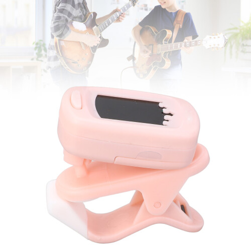 Mini accordatore per chitarra a clip ABS rosa 200mAh