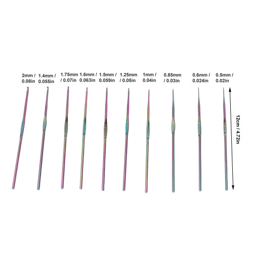 Ensemble de crochets en acier inoxydable 0,5–2,0 mm, 10 pièces 1