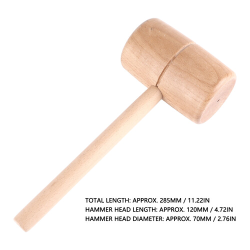 Maillet en bois à tête ronde - léger, bois de hêtre 1