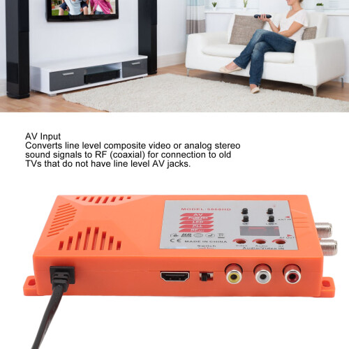 Modulateur RF AV HDMI 1.4 vers PAL/NTSC 1080P avec prise EU 2