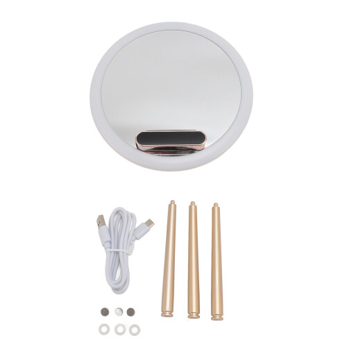 AI LED Vanity Mirror 1800mAh, 15W, Compact Black 1