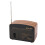 Radio rétro en bois 1800mAh compact marron 8