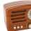 Radio rétro en bois 1800mAh compact marron 9