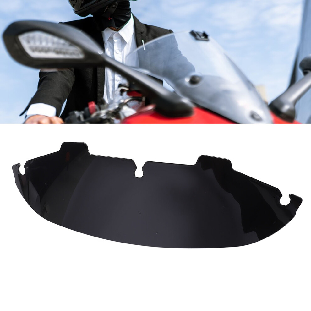 5In Motorcycle Windshield Extension Acrylic For Cruise & Travel Motorcycles Black 4941335219520
