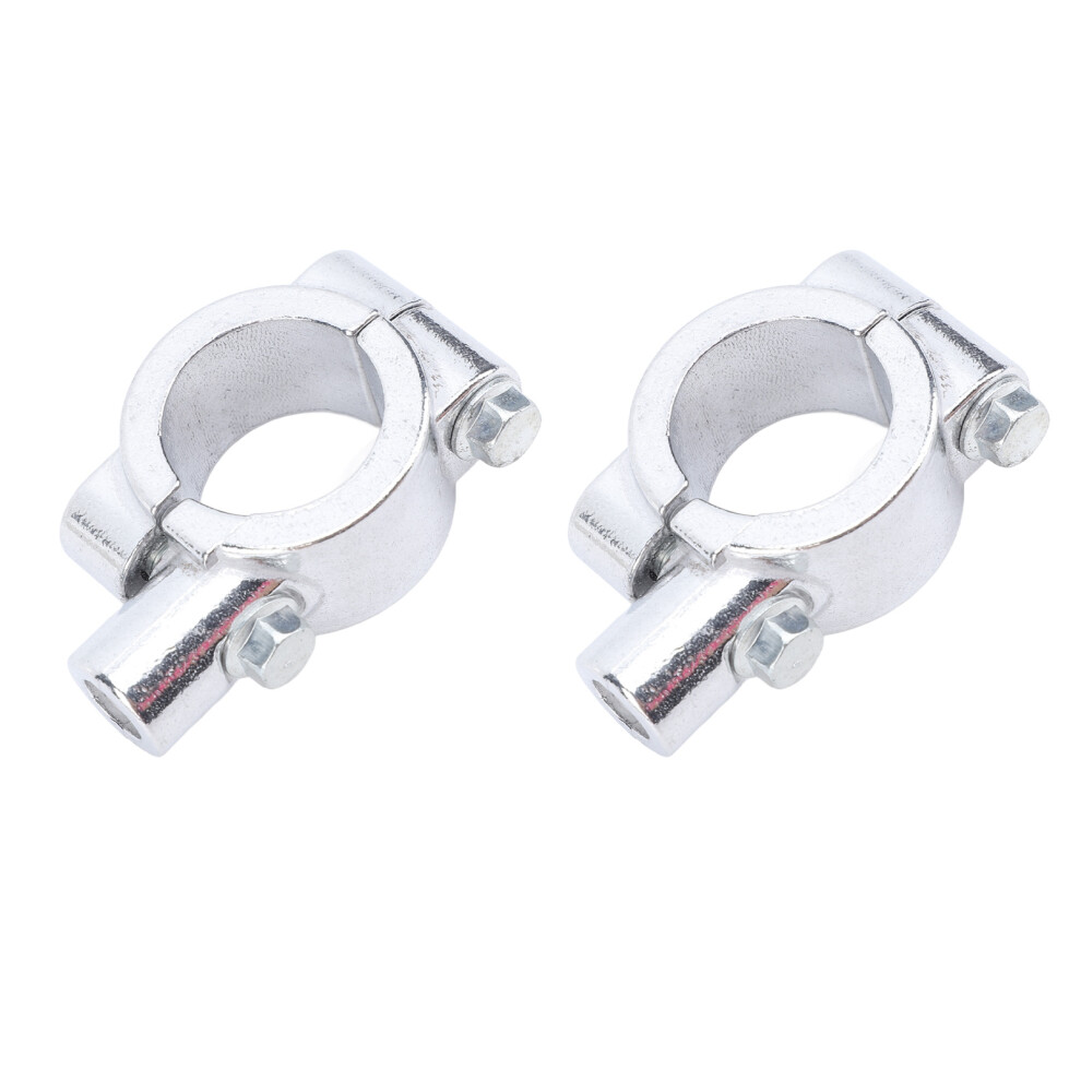 Stylish 25mm Handlebar Mirror Clamp for Motorbikes Scooters M8 Silver-image-OPC-PJDKS2P-NEW