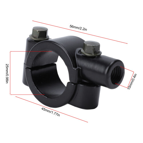 2er Pack 25-mm schwarze Lenkerklemme M10 1