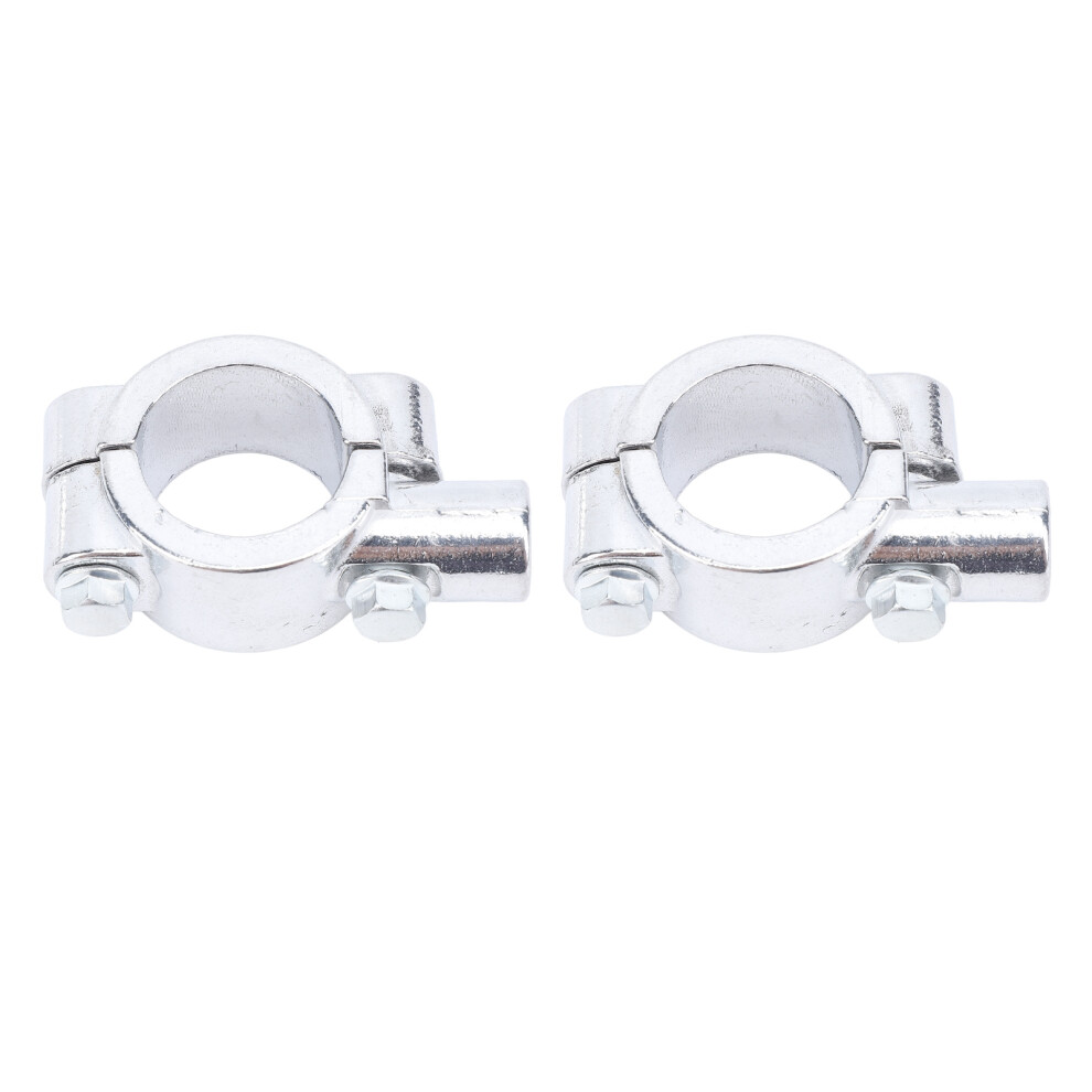M10 25Mm Motorcycle Mirror Mount Holder For Atvs & Scooters - 2Pcs Silver 6921335220007