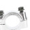 2x Support de miroir de guidon 22 mm filetage M10 argenté 11