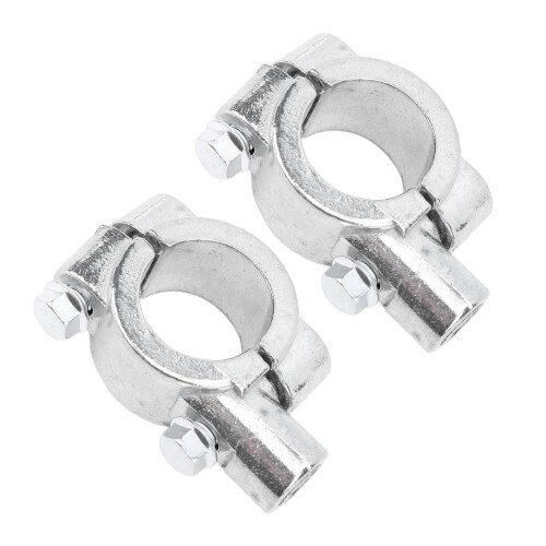 2 Stück Lenkerhalterung 22-mm-Gewinde Silber M8 2