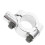 2x Support de miroir de guidon 22 mm filetage M10 argenté 10