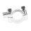 2x Support de miroir de guidon 22 mm filetage M10 argenté 12
