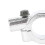 2x Support de miroir de guidon 22 mm filetage M10 argenté 9