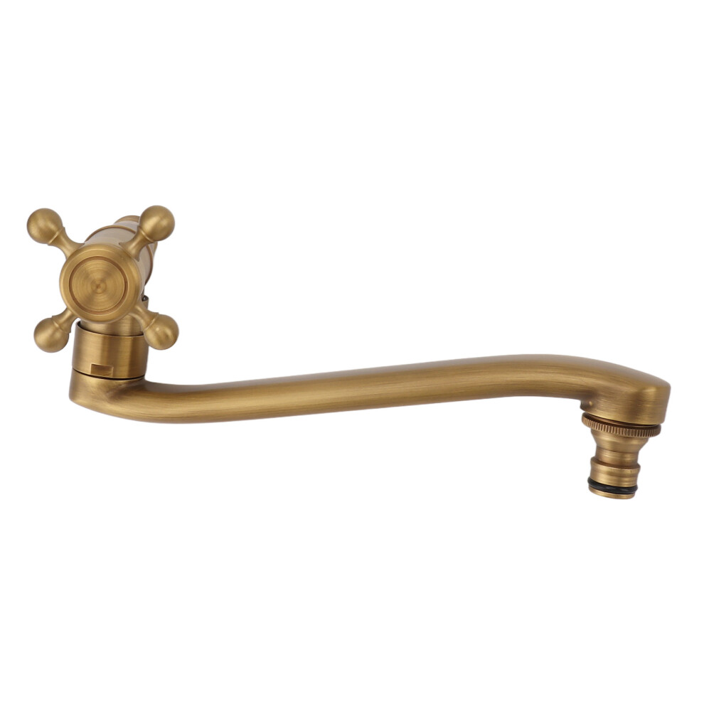 Antique Copper Garden Faucet With Extended Spout Wall Mount 8481335221032