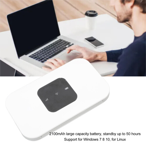 Router WiFi portatile 4G compatto 2100 mAh bianco 2