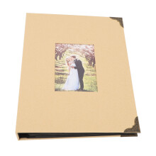 Baby-Fotoalbum mit Frontfenster, Khaki, 17,3 26 cm